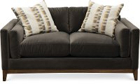 Modern Mink Brown Velvet Loveseat - Kelsey