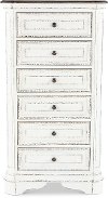 Traditional Antique White Lingerie Chest - Magnolia Manor