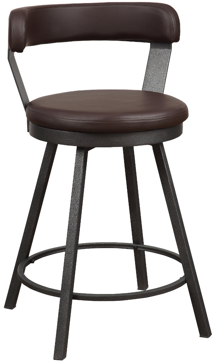 Appert Espresso Brown Modern Swivel Counter Height Stool