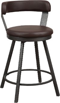 Espresso Brown Modern Swivel Counter Height Stool - Appert