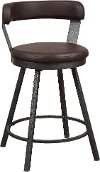 Gunmetal and Brown Modern Counter Height Stool - Appert