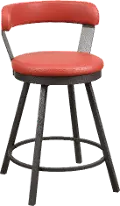 Appert Retro Red Swivel Counter Height Stool