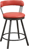 Clearance Appert Retro Red Swivel Counter Height Stool