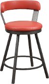 Retro Red Modern Swivel Counter Height Stool - Appert