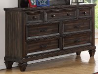 Classic Traditional Walnut Brown Youth Dresser - Sevilla