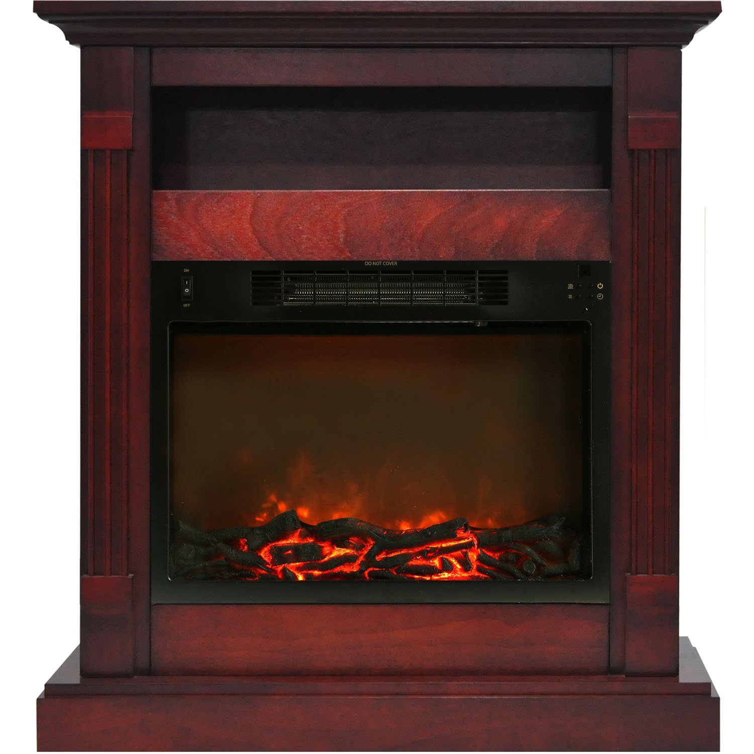 CAM3437-1CHR Cherry Electrical Mantel Fireplace (34 Inch) - Sienna-1