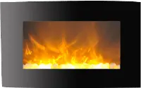 CAM35WMEF-1BLK Black Wall Mount Electrical Fireplace (35 Inch) - Callisto