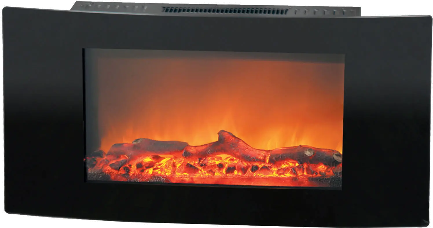CAM35WMEF-2BLK Black Wall Mount Electrical Fireplace (35 Inch) - Callisto-1