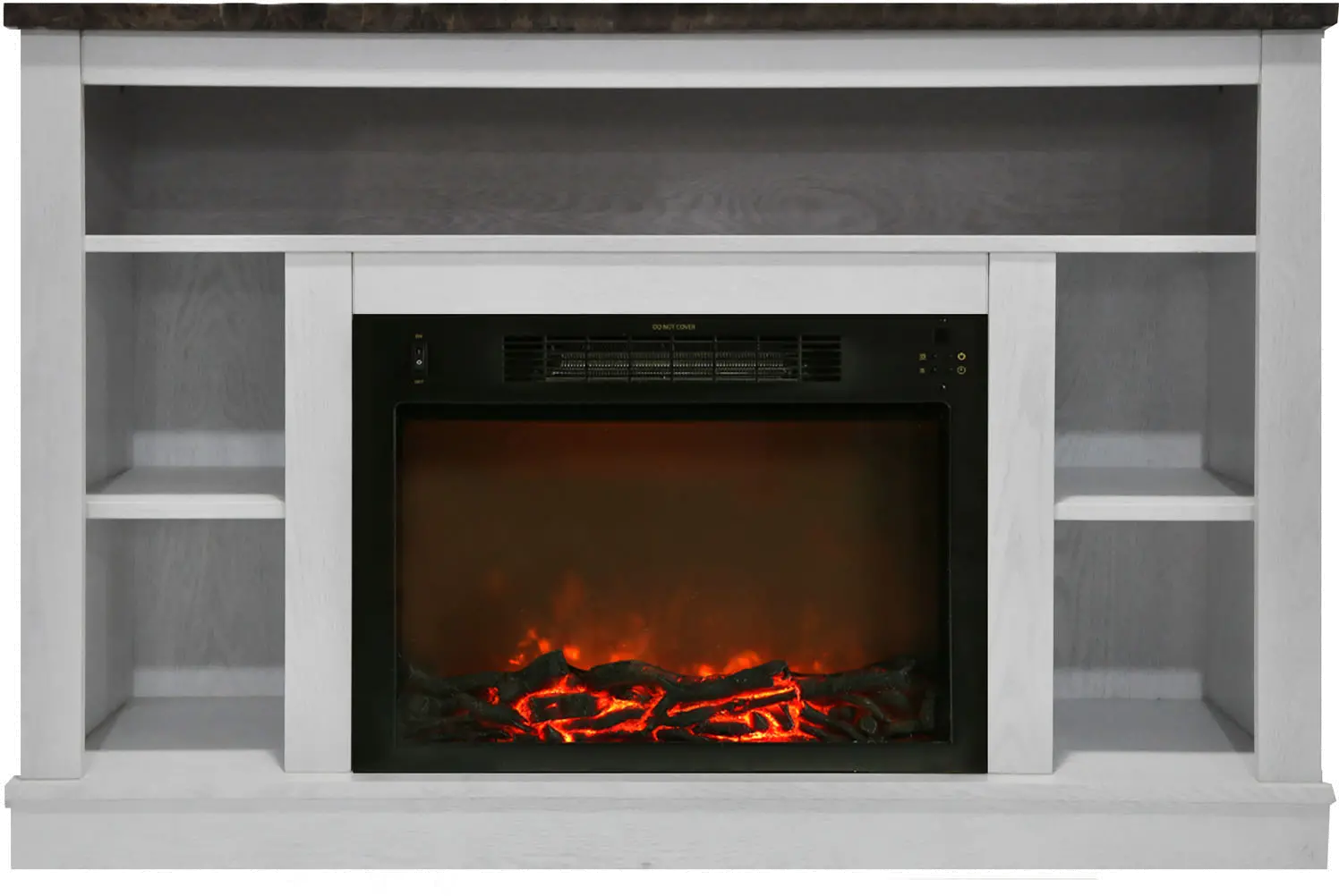 CAM5021-1WHT White Electric Fireplace with Mantel (47 Inch) - Seville-2