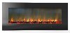 CAM56WMEF-2BLK Black Wall Mount Electrical Fireplace (56 Inch) - Metropolitan