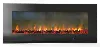 CAM56WMEF-2BLK Black Wall Mount Electrical Fireplace (56 Inch) - Metropolitan