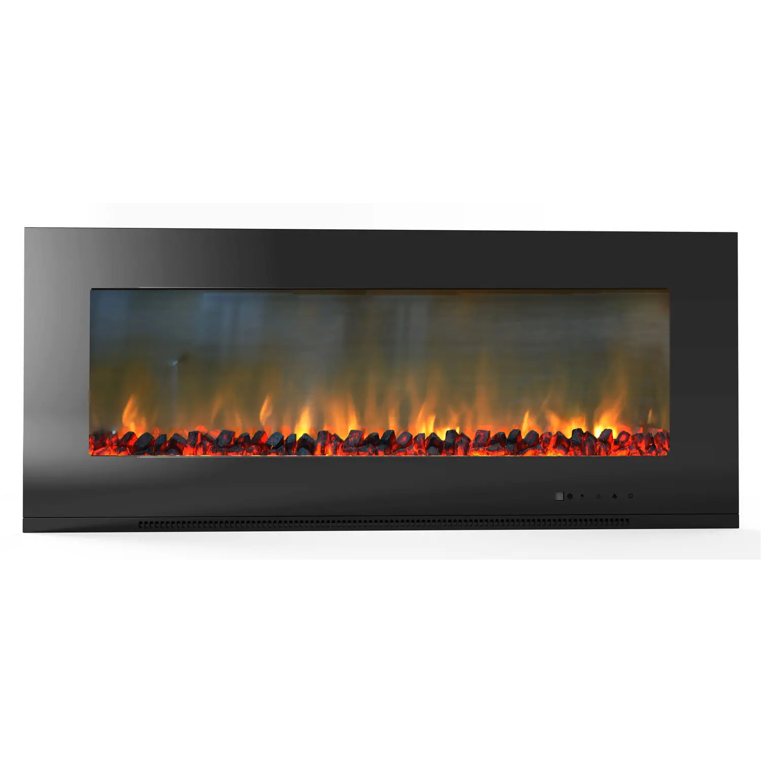 CAM56WMEF-2BLK Black Wall Mount Electrical Fireplace (56 Inch) - Metropolitan
