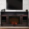 CAM6022-1MAH Mahogany TV Stand and Electrical Fireplace (59 Inch) - Savona