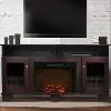 CAM6022-1MAH Savona Mahogany Brown 60 Inch Fireplace TV Stand