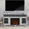 CAM6022-1WHT Crisp White Modern 60 Inch Fireplace TV Stand - Savona