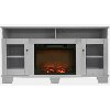 CAM6022-1WHT Crisp White Modern 60 Inch Fireplace TV Stand - Savona-2