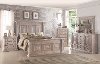 Rustic Traditional Cream 6 Piece Queen Bedroom Set - Santa Fe