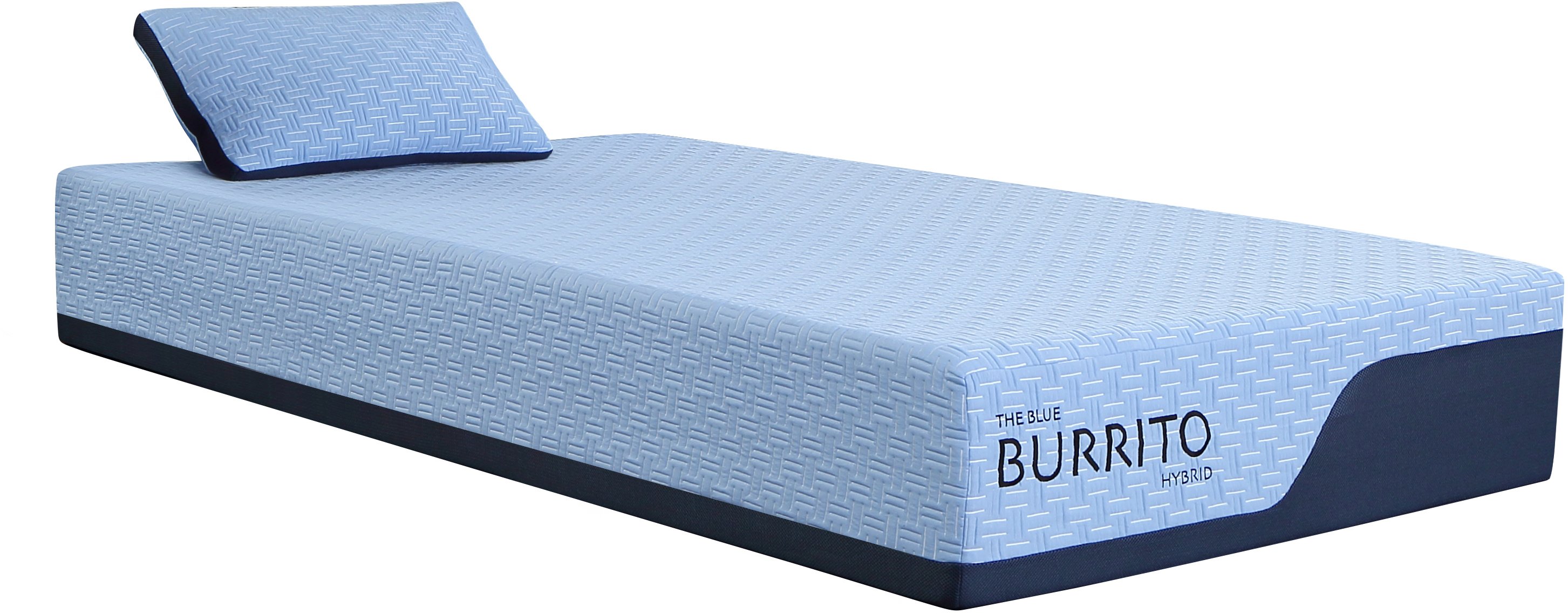 RCBB11HYTX Blue Burrito Hybrid Memory Foam Twin-XL Mattress-1