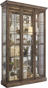 Windowpane Door Curio Cabinet