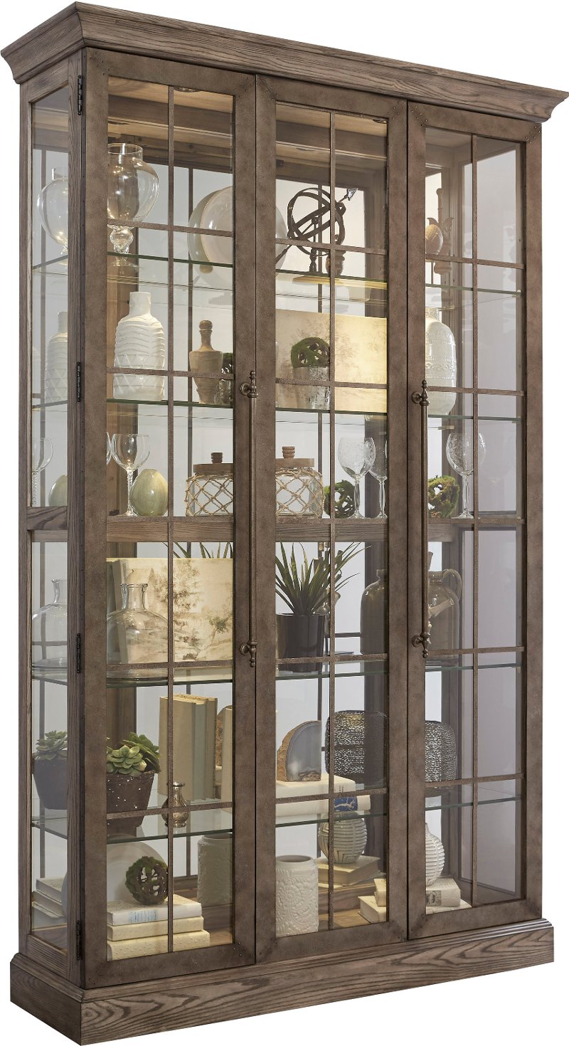 Windowpane Door Curio Cabinet Rc Willey Furniture Store