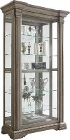 Bluff Gray Sliding Door Curio Cabinet - Madison Ridge