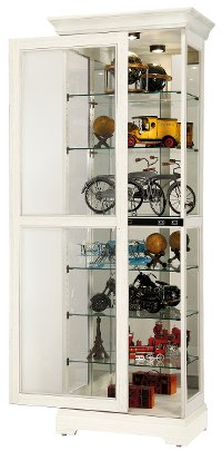 Aged Linen Curio Cabinet - Martindale-2