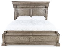 Classic Traditional Gray California King Storage Bed - Madison Ridge