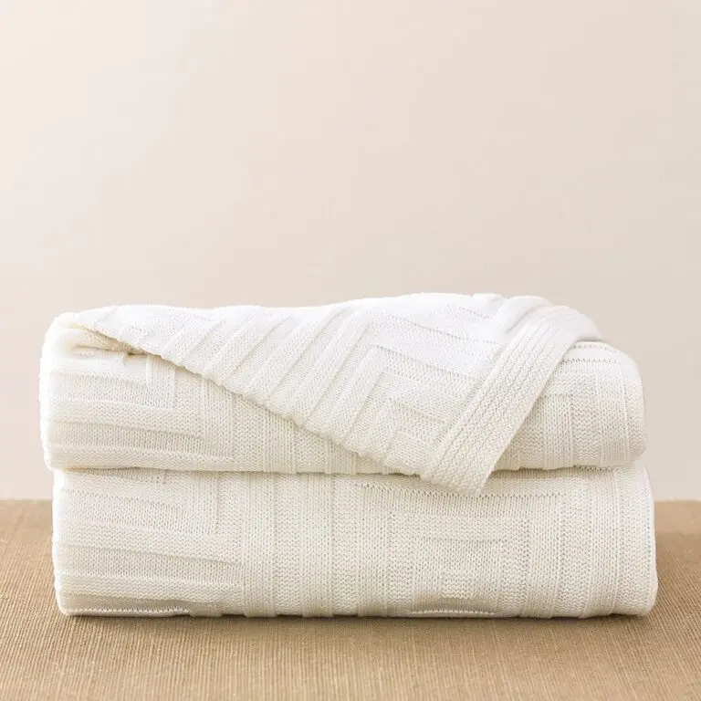 Natural Concentric Throw Blanket-1