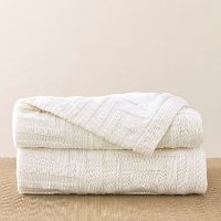 Natural Concentric Throw Blanket