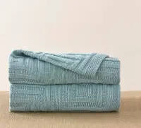 Blue Cloud Concentric Throw Blanket