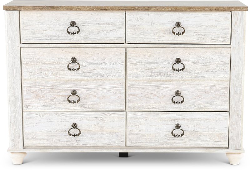 Classic Rustic Whitewash Youth Dresser Millhaven