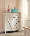 Classic Rustic Whitewashed Dressing Chest - Millhaven