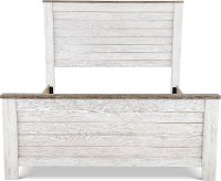 Classic Rustic Whitewashed Twin Bed - Millhaven