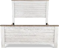 Millhaven Classic Rustic Whitewash Twin Bed