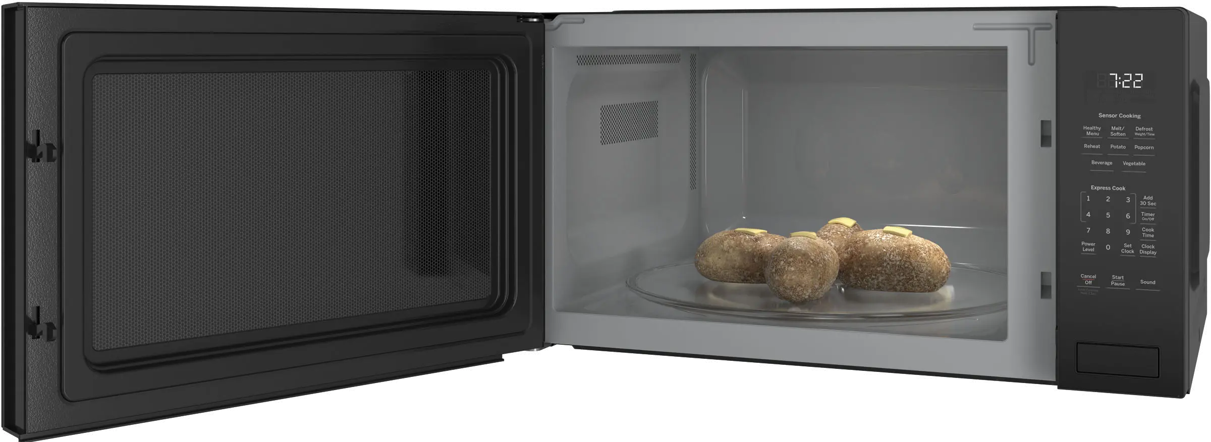 PEB7227DLBB GE Profile Countertop Microwave - 2.2 Cu. Ft. Black-3