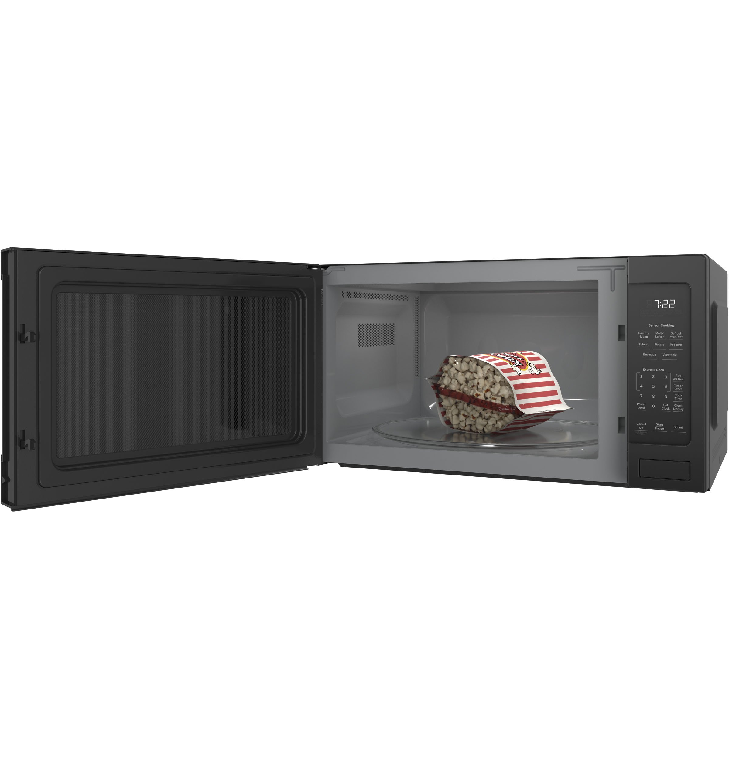 PES7227DLBB GE Profile Countertop Microwave - 2.2 cu. ft. Black-3