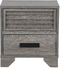 Casual Contemporary Gray Nightstand - Sarter