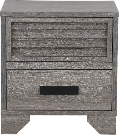 Casual Contemporary Gray Nightstand - Sarter