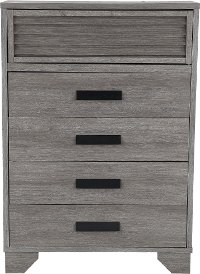 Casual Contemporary Gray Chest of Drawers - Sarter