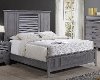 Clearance Casual Contemporary Gray Queen Bed - Sarter