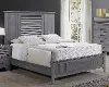 Sarter Casual Contemporary Gray Queen Bed