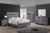 Casual Contemporary Gray 6 Piece Queen Bedroom Set - Sarter