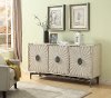 Modern Cream 3-Door Credenza - Dayton