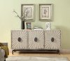 Modern Cream 3-Door Credenza - Dayton-4