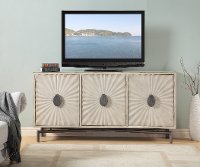 Modern Cream 3-Door Credenza - Dayton-5