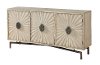 Modern Cream 3-Door Credenza - Dayton-7