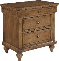 Classic Toffee Brown Nightstand - Brussels