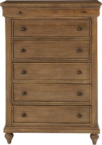 Classic Toffee Brown Chest of Drawers - Brussels