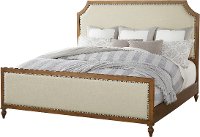 Classic Toffee and Sand Queen Upholstered Bed - Brussels