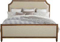 Classic Toffee and Sand Queen Upholstered Bed - Brussels-2